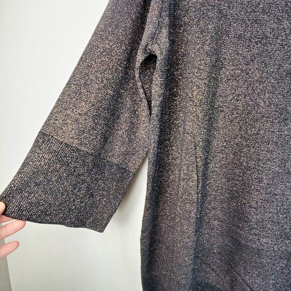 Cooper St. Black Alice Knit Metallic Sweater Dress Size L NEW Long Sleeve - Picture 4 of 9